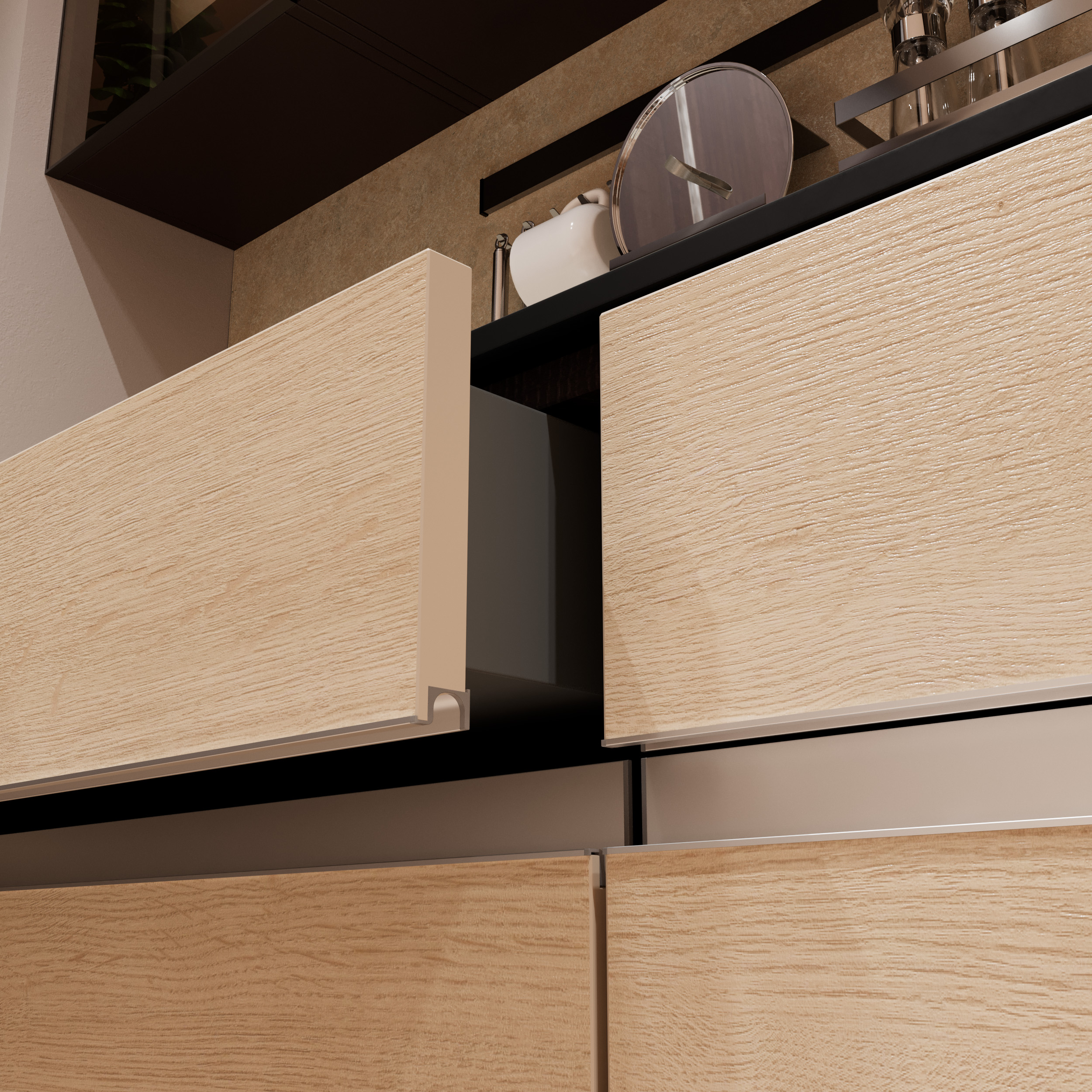 Ручка-профіль врізна Virno Lines 414/UP L=3000 алюміній